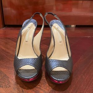 Nicholas Kirkwood snakeskin high heel.